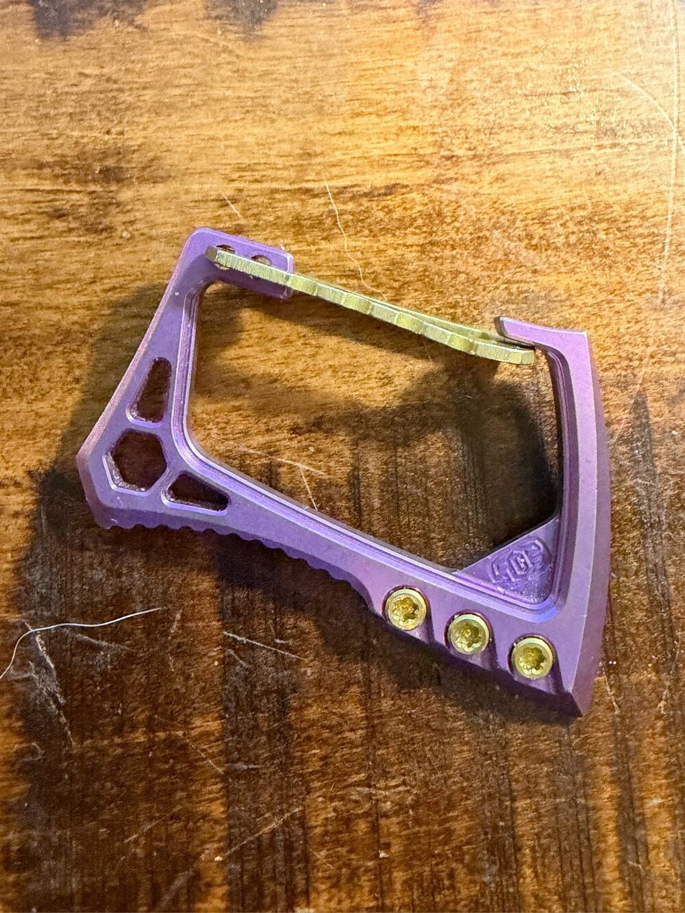 EOS EDC Titanium Carabiner Purple CNC Machined Keyring Clip Tactical Gear
